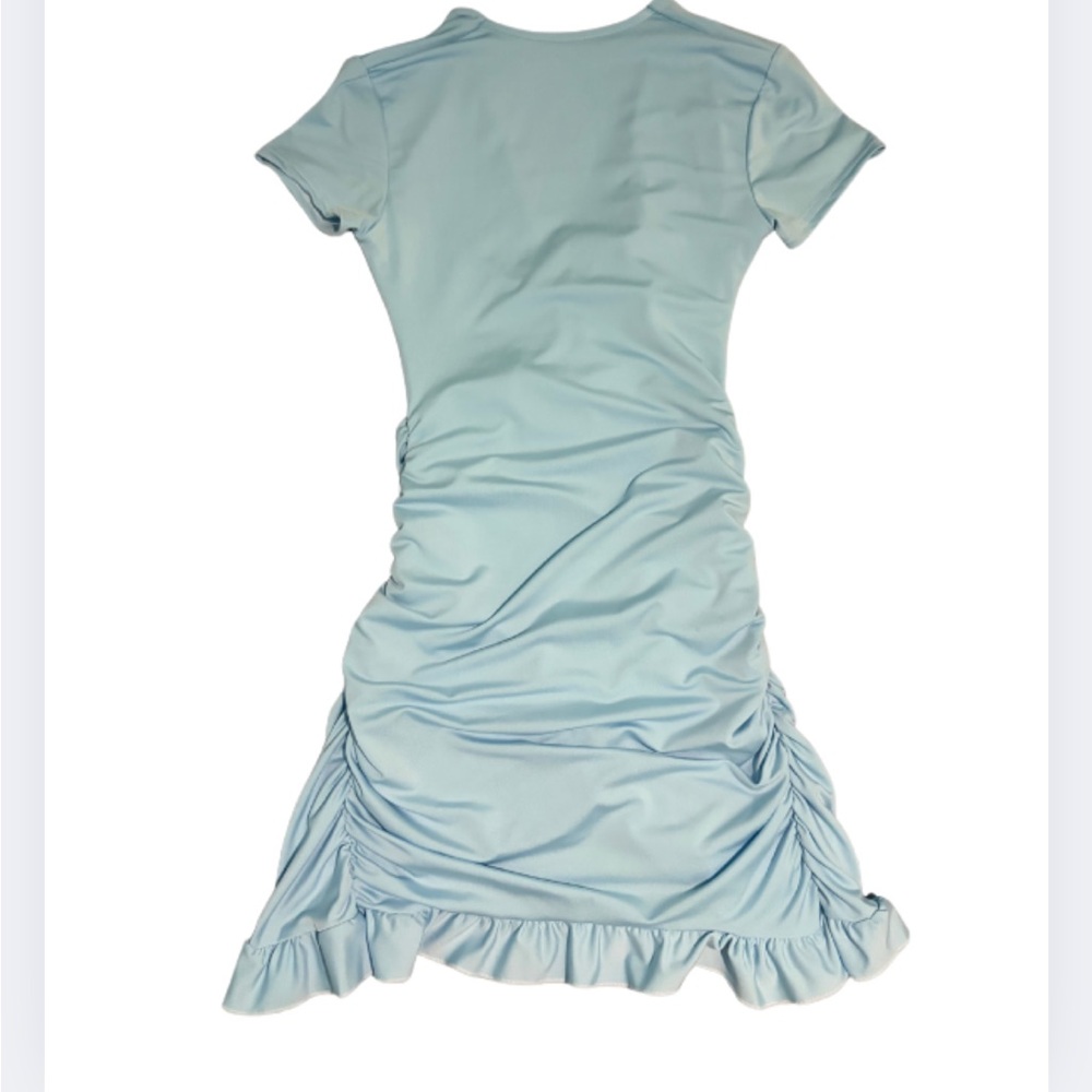 Light Blue Ruffle Dress - Picture 4 of 4